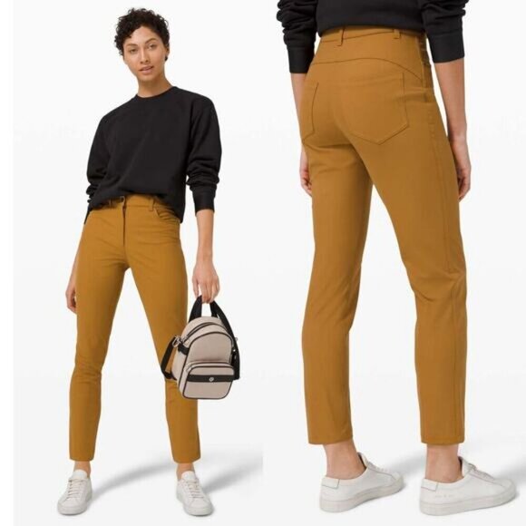 lululemon athletica Pants - NWT LULULEMON City Sleek 5 Pocket 7/8 Pant Size 2 Spiced Bronze